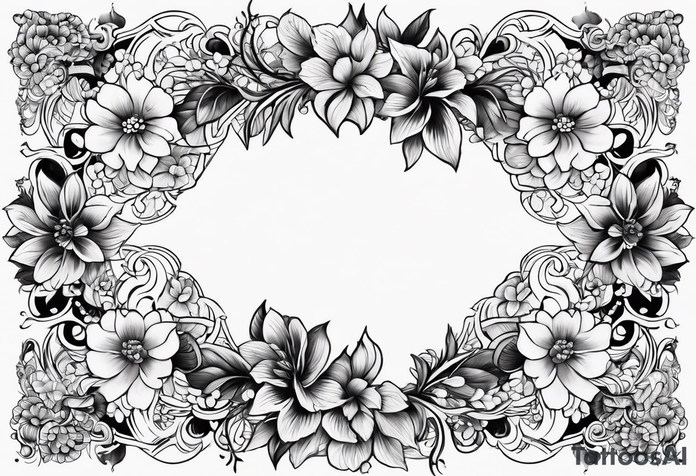 ornate floral sternum tattoo tattoo idea