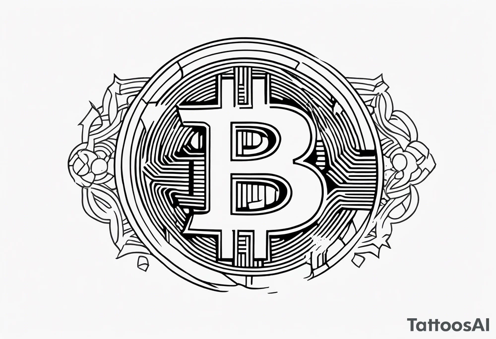 Broken Bitcoin tattoo idea