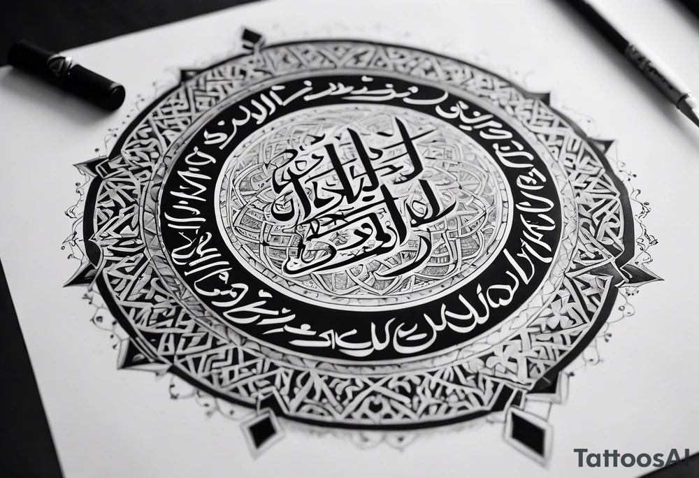 arabic calligraphy of the translation, what doesnt kill you makes you stronger tattoo idea