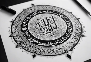arabic calligraphy of the translation, what doesnt kill you makes you stronger tattoo idea