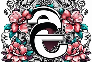 Latina, ahegao, mouth open, drooling, happy, Spade Symbol with letter Q in the center tattoo idea