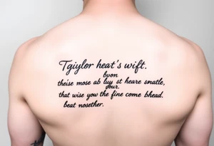 Taylor swift lyrics tattoo idea