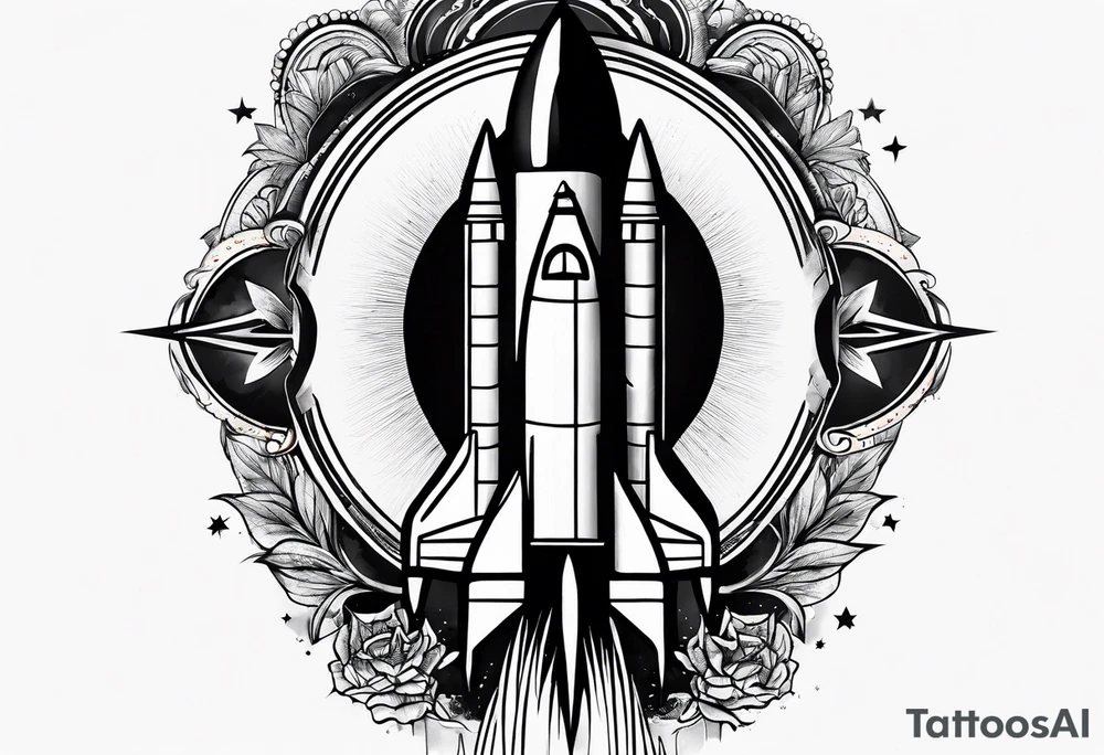 Apollo rocket tattoo idea