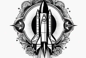 Apollo rocket tattoo idea