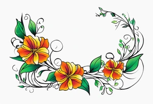 The longest Vines of Flores Color tattoo idea