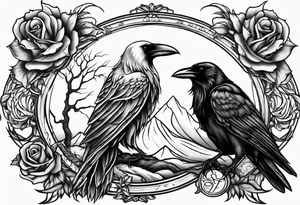 Raven and grim reaper sythe tattoo idea