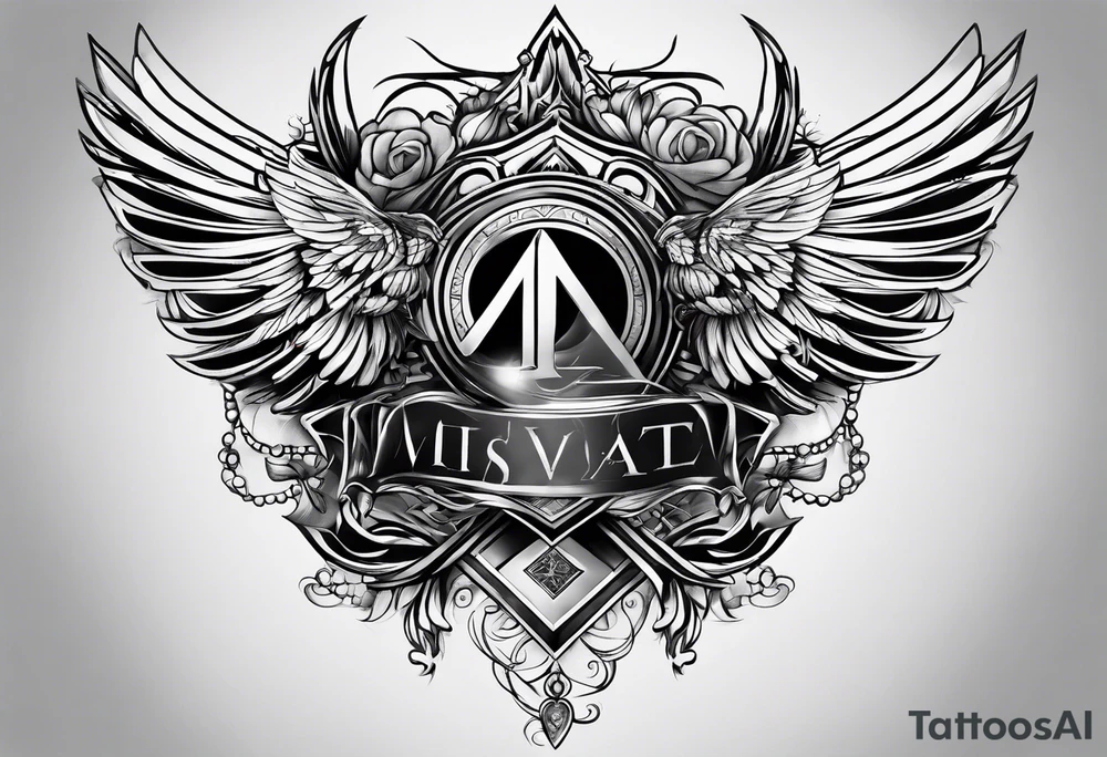 name on chest tattoo idea