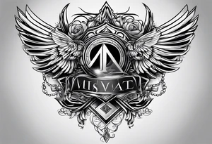 name on chest tattoo idea