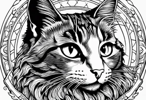 Cat on top of a chicken nugget tattoo idea