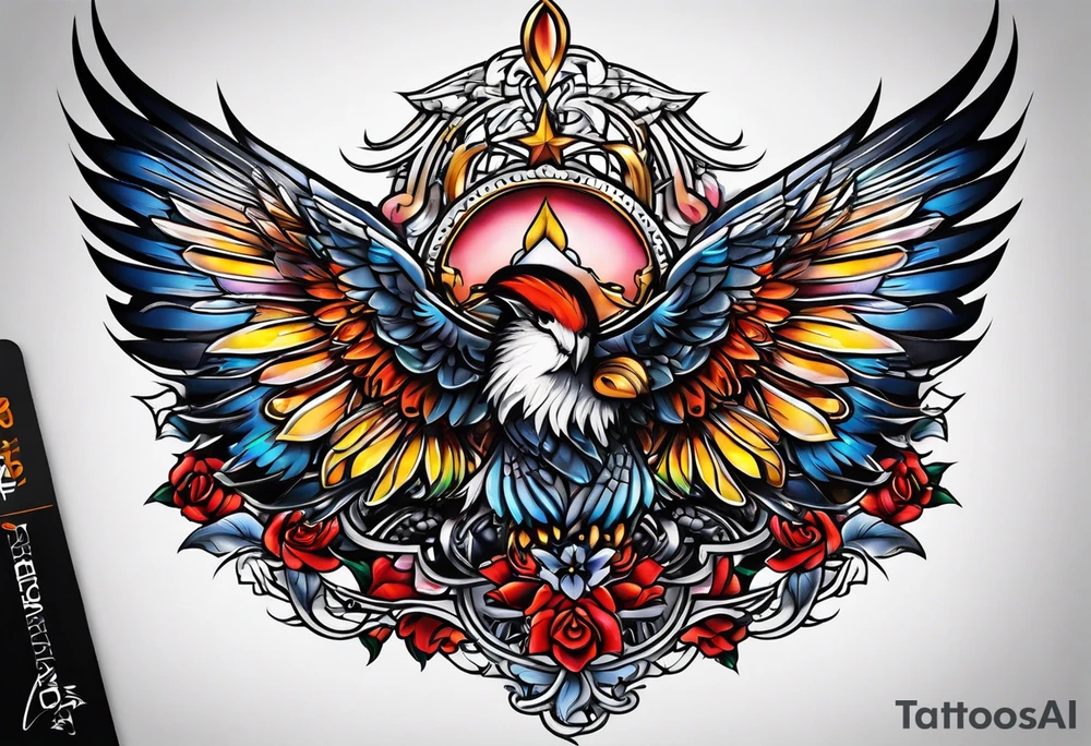 big breast tattoo idea