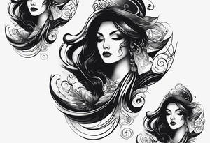 3 lost spirts floating in smoke tattoo idea