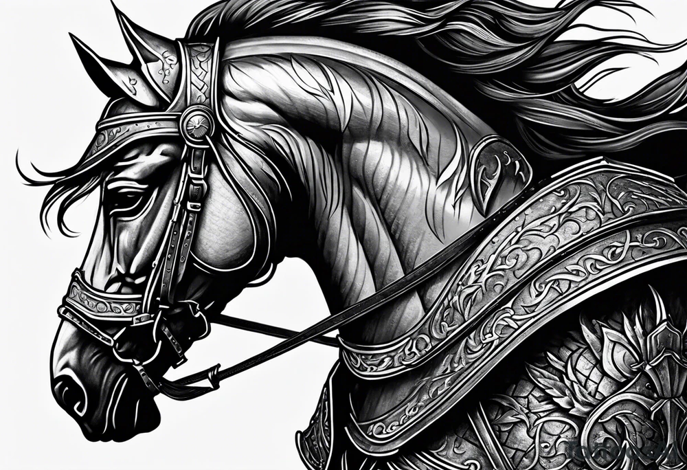 knight in heavy armor tattoo idea