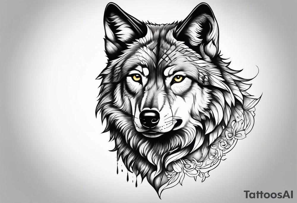 Wolf tattoo idea