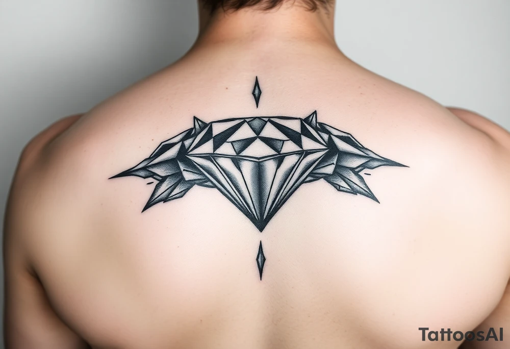 Melting diamond tattoo idea