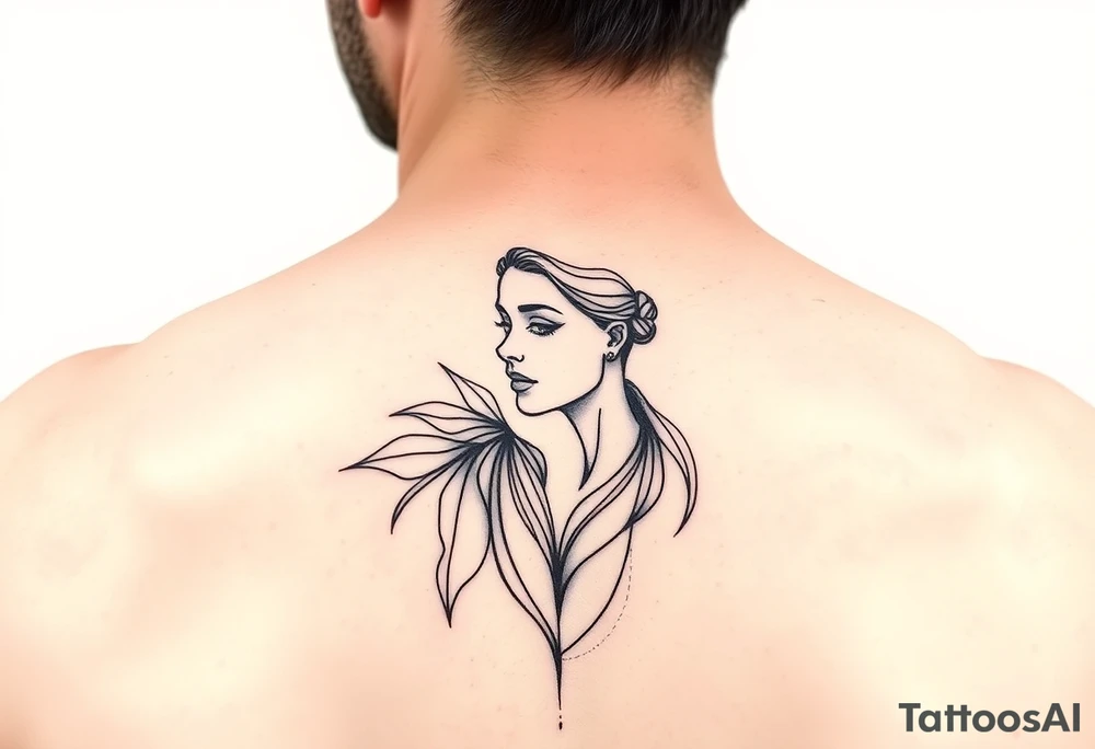 Simple abstract feminine tattoo tattoo idea