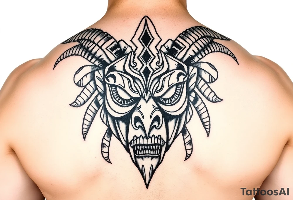Zulu 
african mask tattoo idea