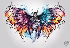 Angel wings and butterfly with your wings were ready but my heart was not tattoo idea