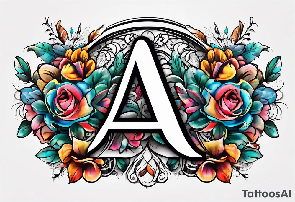 A headband with the letters A R in the middle tattoo idea