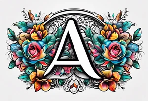A headband with the letters A R in the middle tattoo idea