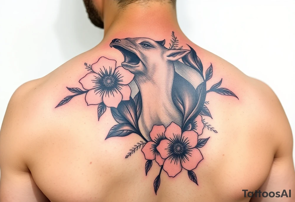 Lola with flowers and 01-10-2024 tattoo idea