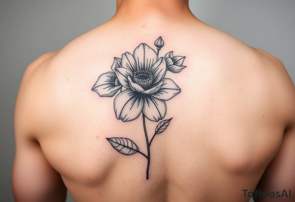 January December july birth Flower tattoo idea