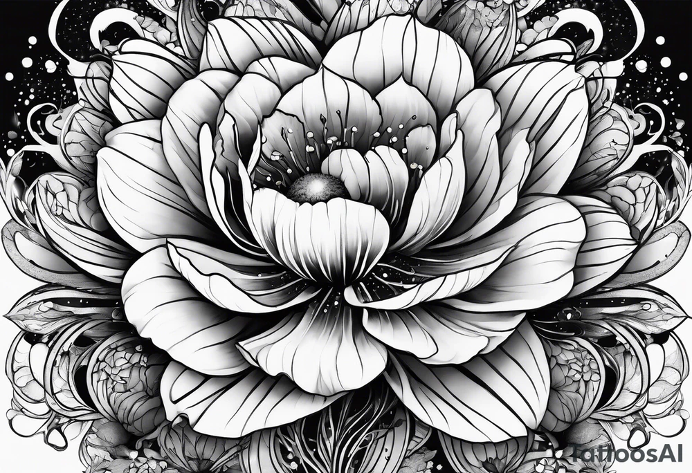 Cosmos filler tattoo idea