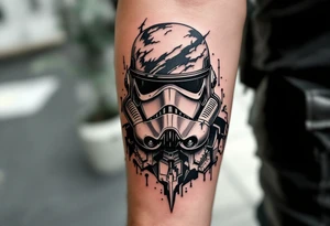 Japanese style storm trooper full body tattoo idea