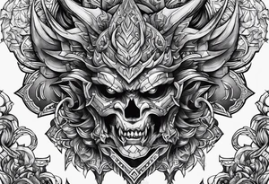 Warrior vs demons tattoo idea