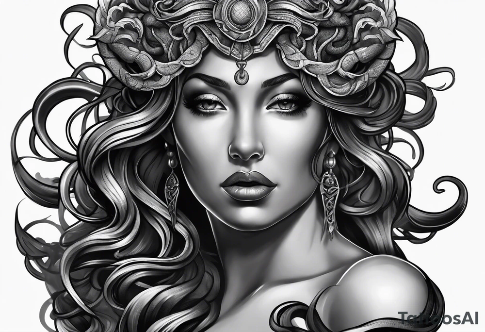 Dark, evil, medusa tattoo idea