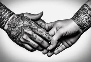 tattoo of tew hands pointing at each other but not touching tattoo idea