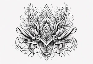 abstract tattoo on the hand tattoo idea