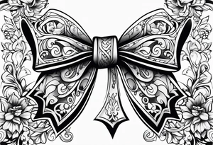 Princess bows tattoo idea