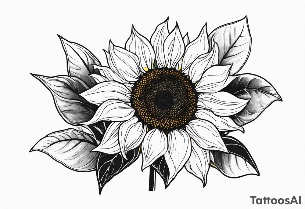 Sunflower for a male tattoo tattoo idea