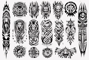 philippines, native, tribal, sleeve tattoo idea