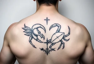 New fresh love between Taurus and Cancer tattoo idea