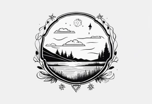 Illustrate a simple tattoo inspired by the chorus of the song “after the storm” by Mumford and sons. tattoo idea