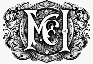 2 letters E tattoo idea