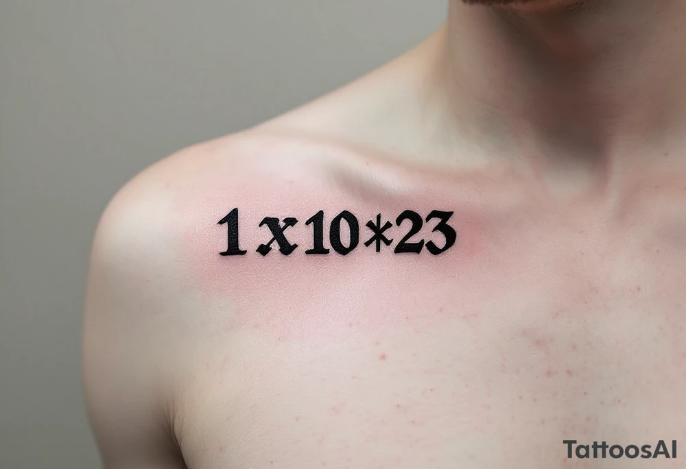 1x10^23 tattoo idea