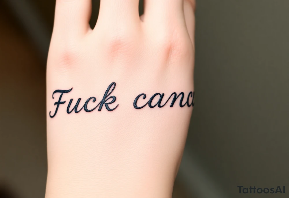 Fuck cancer tattoo idea