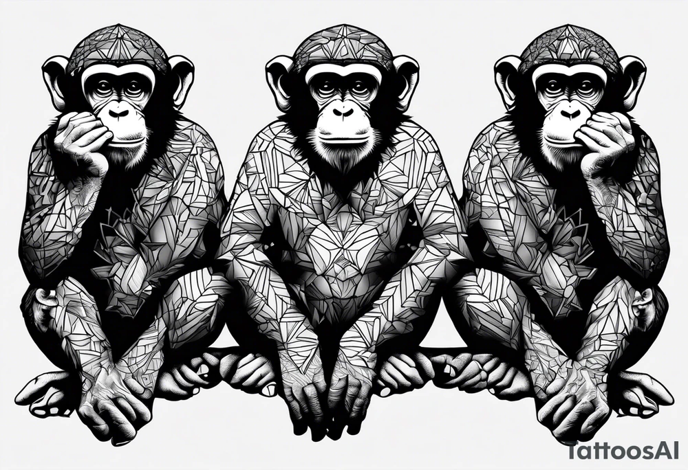 see no evil talk no evil hear no evil monkeys tattoo idea