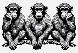 see no evil talk no evil hear no evil monkeys tattoo idea