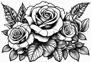 Snapdragons and roses mixed together tattoo idea