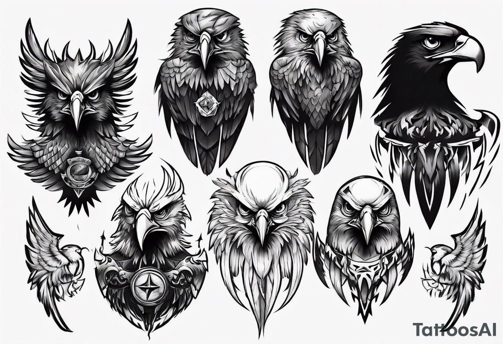 dark eagle tattoo idea