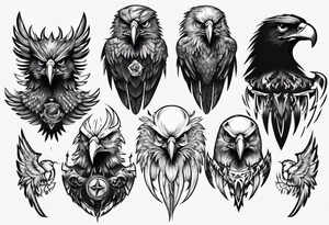 dark eagle tattoo idea