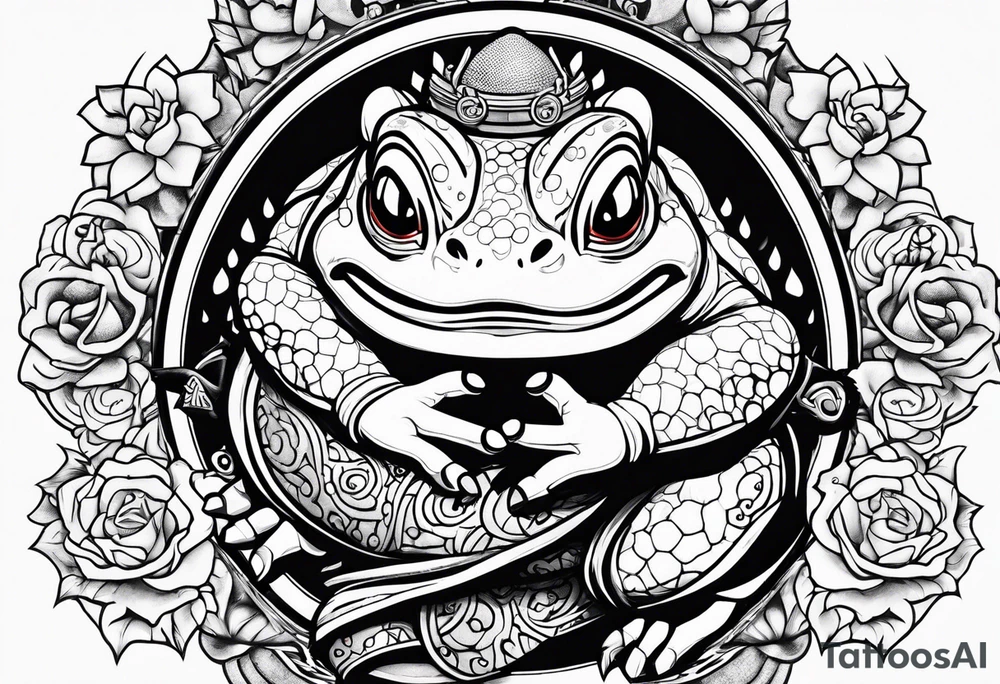 Jiraiya Naruto Gamakichi toad tattoo idea