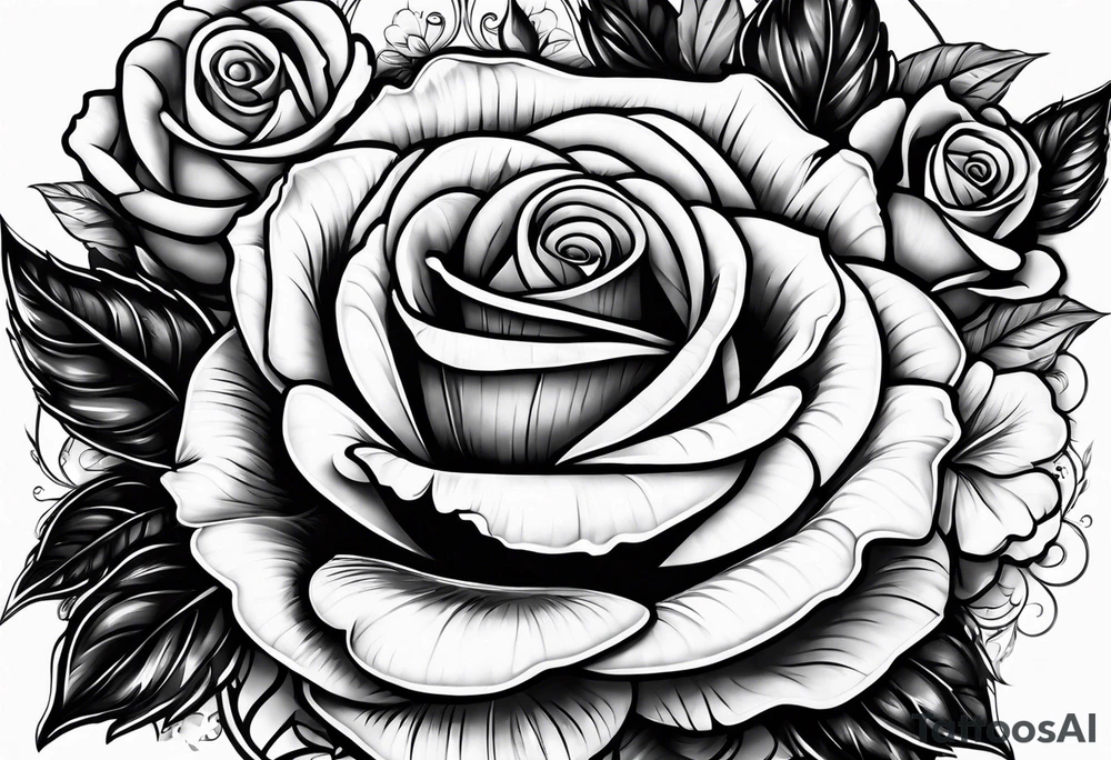 eine Taschenuhr mit einer Rose tattoo idea