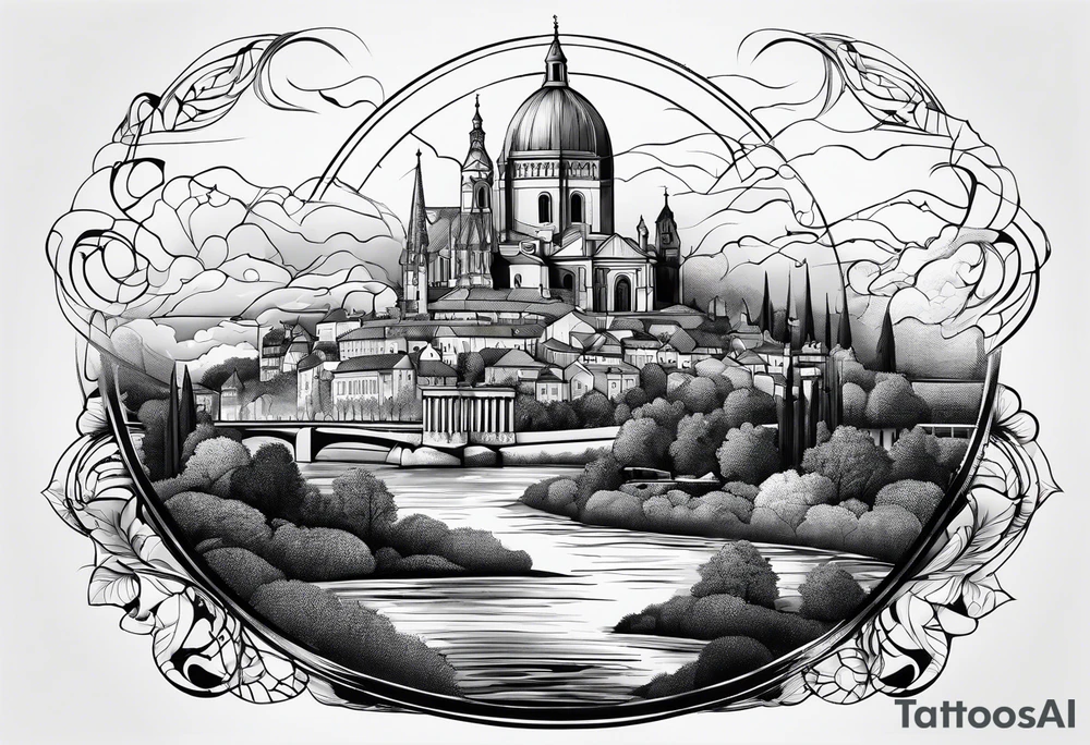 geography, europe, abstract, simple tattoo idea
