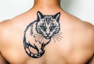 black cat tattoo idea