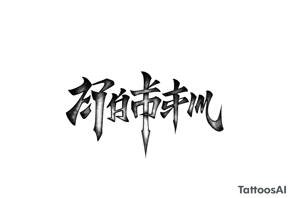 dream japanese font tattoo idea
