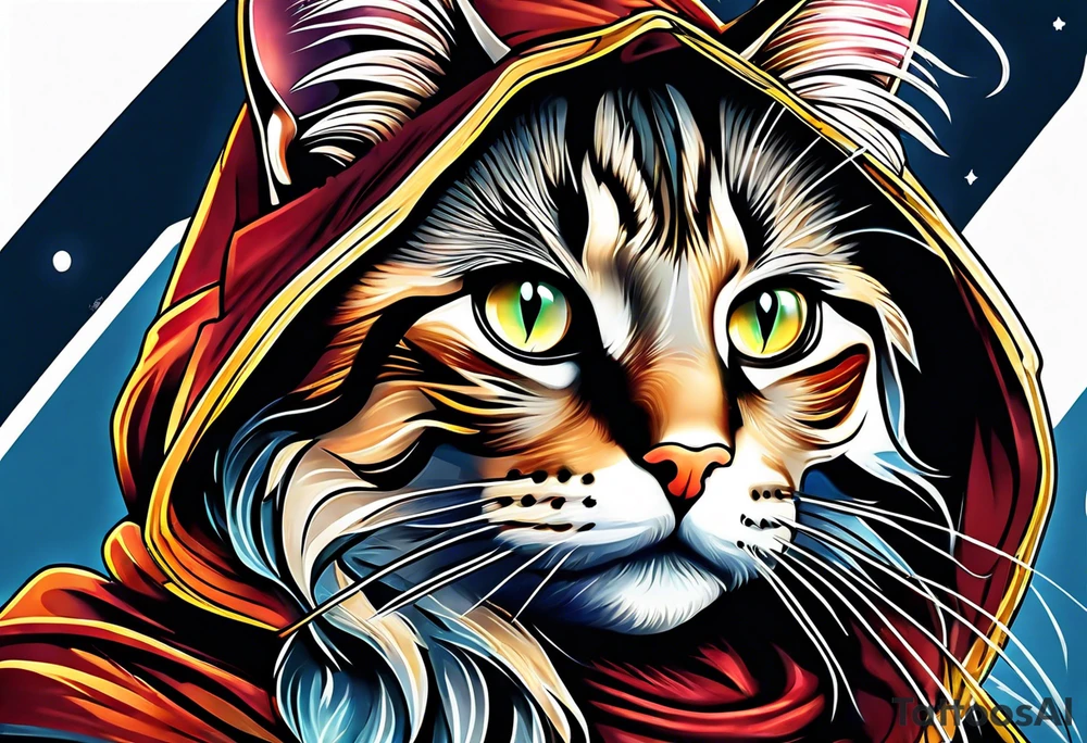 a cat tattoo idea